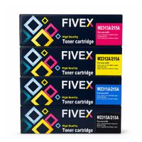 Kit de tóner Fivex 215A CMYK 4 cartuchos para HP M155a, M182nw y M183fw